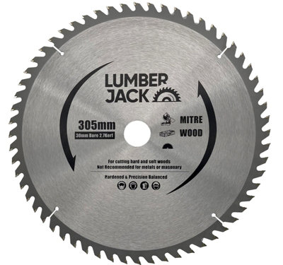 Lumberjack Tools Lumberjack 305mm 80 Tooth Table & Mitre Circular Saw Blade 30mm Bore from B&Q