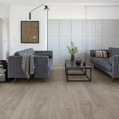 B&Q -  Signature Patina Oak Grey  Laminate Flooring