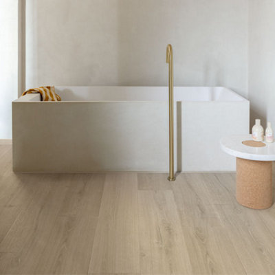 Quick-Step Signature Brushed Oak Beige Laminate Flooring from B&Q