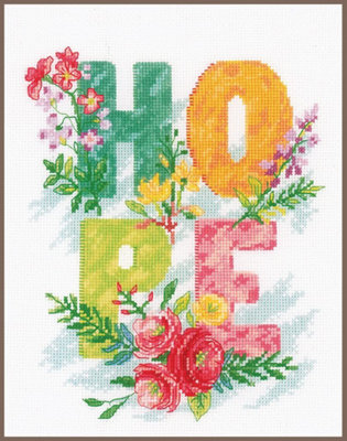 Vervaco counted cross stitch kit ""Hope"", 20x25cm, DIY - Image 3