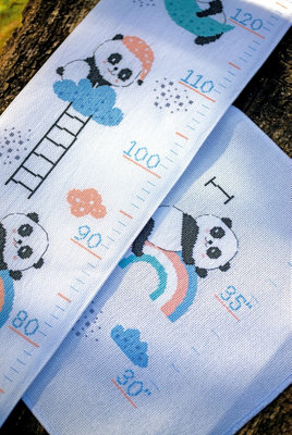 Vervaco Unisex Multicolor H/Chart Panda Bear - Counted Cross Stitch Kit: Height Chart: Panda Bears Go To Sleep - Image 4