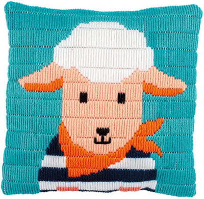 B&Q -  L/s Cush Little LambLong Stitch Kit: Cushion: Little LambVervaco