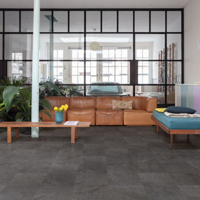 Quick-Step Muse Black Slate Laminate Flooring from B&Q