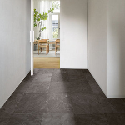 Quick-Step Muse Grey Slate Laminate Flooring from B&Q