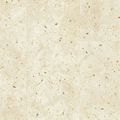Quick-Step Aquanto Cream Stone Effect Embossed Laminate Tile Sample from B&Q