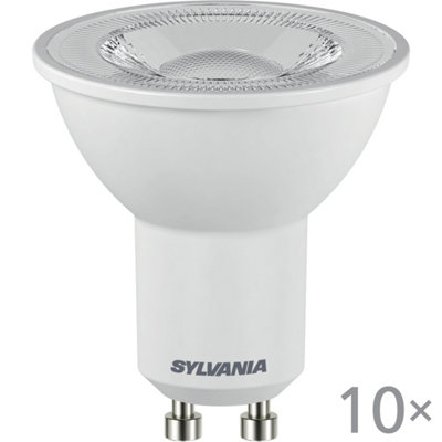Sylvania Refled Es50 Led Gu10 Spotlight Bulb 4.2W (50W Equivalent) 345 Lumens Warm White 3000KPack Of 10 from B&Q