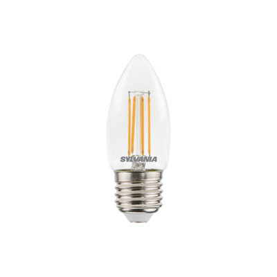 Sylvania Toledo Rt Candle Led Filament Candle Light Bulb E27 470 Lumens Warm White 2700K Dimmable from B&Q