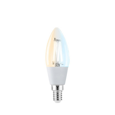 Sylvania Smart Lamps Smart Led Candle Light Bulb E14 470 Lumens Wifi Tuneable White Clear from B&Q