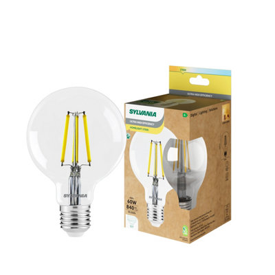 B&Q -  Toledo Platinum Rt Led Filament Large Globe G95 Bulb E27 840 Lumens Warm White 2700K