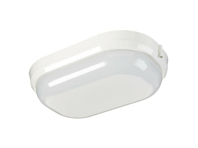 B&Q -  0049179 Start Bulkhead Light Fitting Oval Ip65 4000K18 Watt (White)