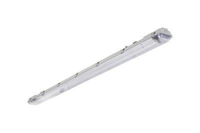 Sylvania Sylproof Toledo 5Ft Led Waterproof Batten Housing T8 Tube Compatible Ip65 Twin Garage Workshop from B&Q