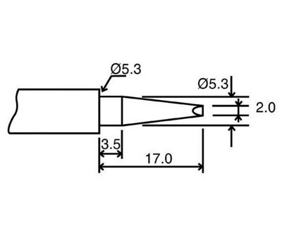B&Q - Raraion2mm Pointed Chisel Tip