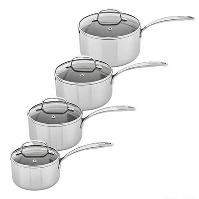 Stoven Hextra 4 Piece Saucepan Set With Milk Pan from B&Q
