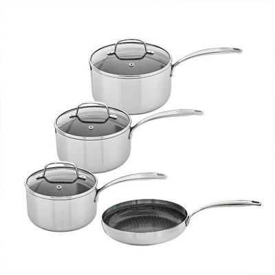 Stoven Hextra 4 Piece Saucepan Set With 24Cm Frying Pan from B&Q