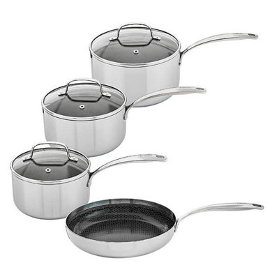 Stoven Hextra 4 Piece Saucepan Set With 28Cm Frying Pan from B&Q