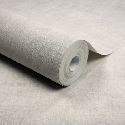 Grandeco Annabella Distressed Plaster Textured WallpaperTaupe from B&Q