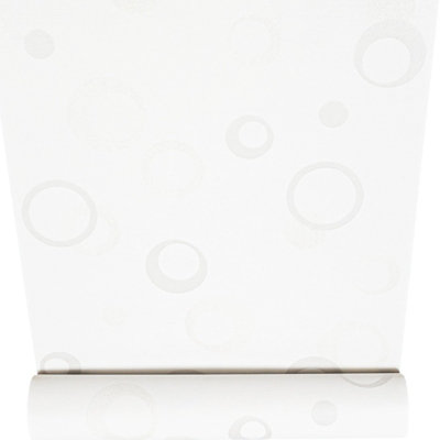 3 Rolls White Grey Glitter Wallpaper Swirl Circle Textured Vinyl Paste The Wall - Image 5