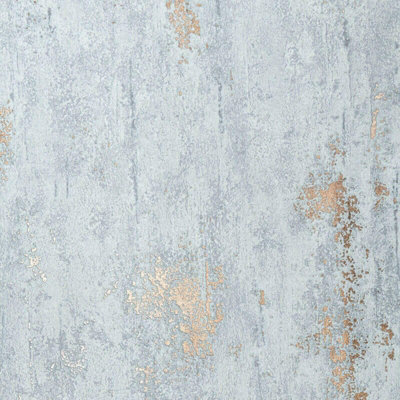 Grandeco Stone Concrete Industrial Wallpaper Paste The Wall Dark Grey Metallic Copper from B&Q