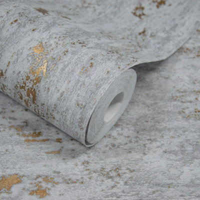Paul Moneypenny Concrete Grey Urban Texture Wallpaper For Grandeco from B&Q