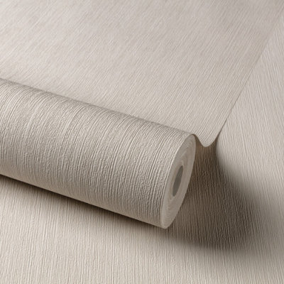 Grandeco Brushstroke Effect Plain Matisse Textured WallpaperLight Beige from B&Q