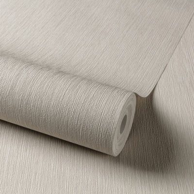Grandeco Brushstroke Effect Plain Matisse Textured WallpaperTaupe from B&Q