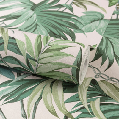 Grandeco Palm House Green Wallpaper Botanical Textured Paste The Wall Vinyl - Image 3