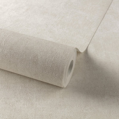 Grandeco Annabella Distressed Plaster Textured WallpaperNeutral from B&Q