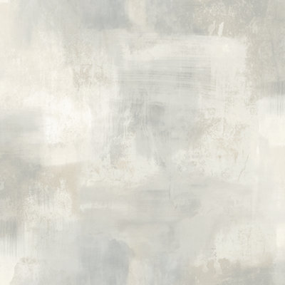 Grandeco Metro Distressed Limewash Paint Rustic Plaster Effect Textured WallpaperGrey from B&Q