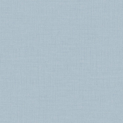 Grandeco Linen Textured Plain Wallpaper, Blue - Image 4