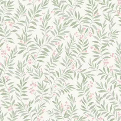 Grandeco Sage Trail Foliage and Flowers Textured Wallpaper, Green - Image 13