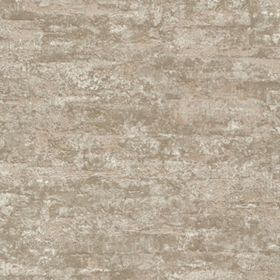 Grandeco Drew Textured Blown Mica Vinyl WallpaperBeige from B&Q