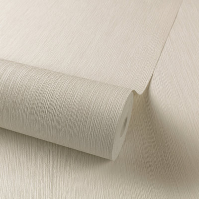 Grandeco Brushstroke Effect Plain Matisse Textured WallpaperOff White from B&Q