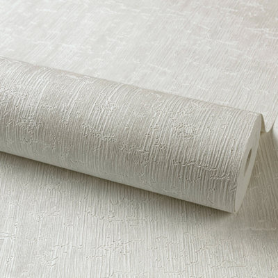 Grandeco Boutique Mica Onyx Bark Textured Embossed Wallpaper - Light Grey - Image 3