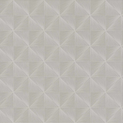 Grandeco Grey Boutique Thuya Metallic Geo Luxury Weight Embossed Wallpaper,