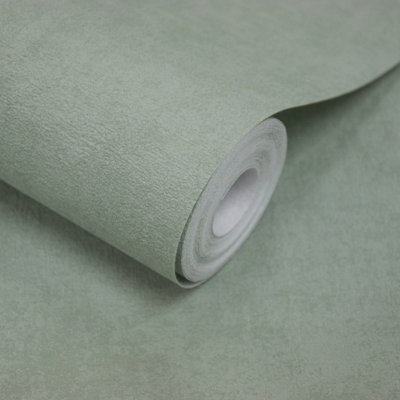 Grandeco Alba Plaster Plain Textured WallpaperTeal Green from B&Q