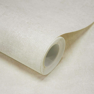 B&Q -  Capri Distressed Italian Plaster Cream Wallpaper