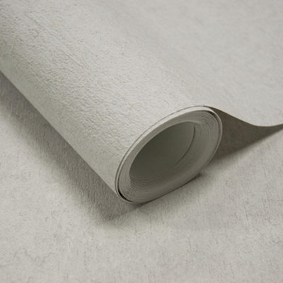 Grandeco Plaster Effect Casper Blown Vinyl WallpaperLight Grey from B&Q