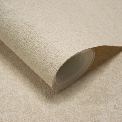 Grandeco Casper Blown Vinyl Wallpaper - Plaster Effect - Beige Cream - Image 4