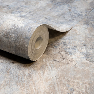 Grandeco Paul Moneypenny Castello Plaster Patina Wallpaper For Grey