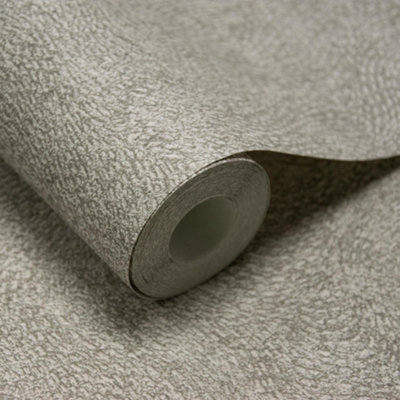 B&Q -  Santiago Swirled Stitch Textured Blown Vinyl WallpaperTaupe