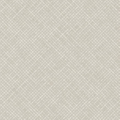 B&Q -  Diagonal Basket Weave Wicker Rattan Texture WallpaperNeutral Beige