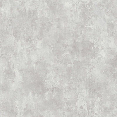 Grandeco Plaster Effect Concreto Textured WallpaperGrey from B&Q