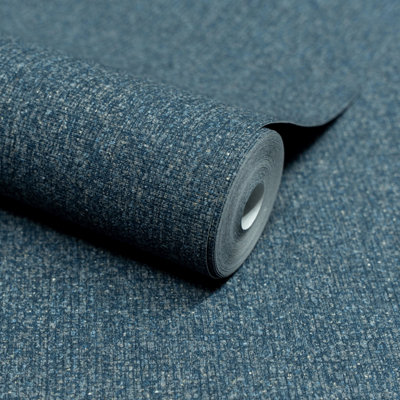 Grandeco Blue Boutique Monroy Semi Plain Effect Luxury Weight Embossed Wallpaper, Teal - Image 3