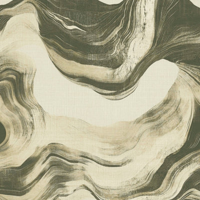Grandeco Bayda Geo Paint Effect Textured WallpaperGreen from B&Q