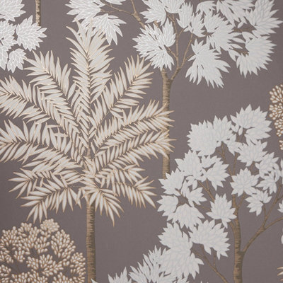 I Love Wallpaper Acacia Tree Wallpaper In Charcoal And Copper from B&Q