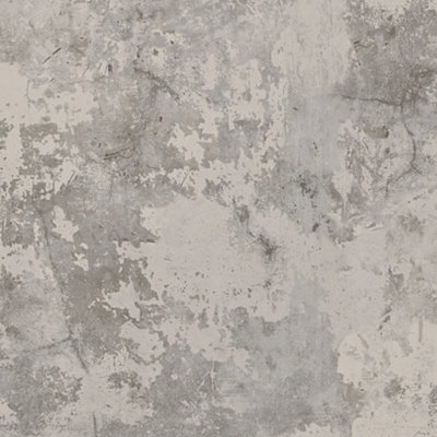 I Love Wallpaper Patina Concrete Effect Wallpaper In Grey from B&Q