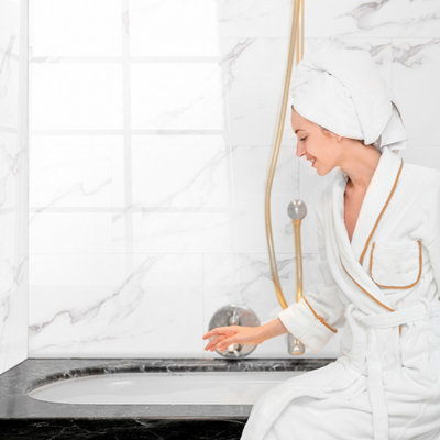 Tiamo Trapani Gloss Waterproof Wall Tiles 375 X 650mm