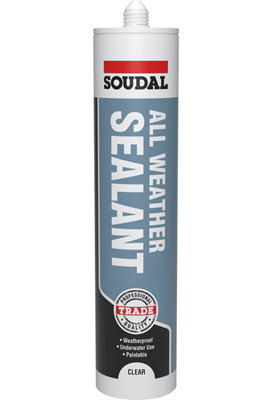 Soudal Ready To Use All-Weather Solvent-Based Sealant290Ml from B&Q