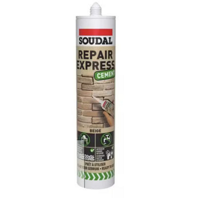 Soudal Repair Express Cement Tube Beige Color 290Ml from B&Q