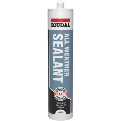 Soudal Ready To Use Grey Solvented Solvent-Based Sealant290Ml from B&Q